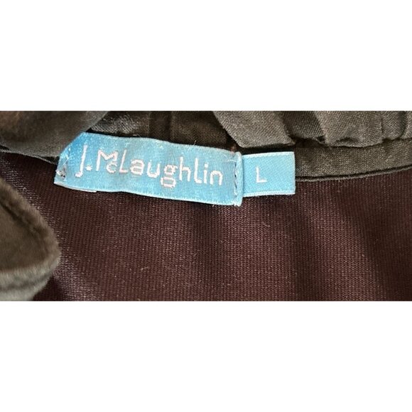 J. McLaughlin Ruffled Top Short Sleeve Shirt Blouse Size Large - Picture 4 of 7